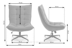 Křeslo Palma (olivový + černá)
