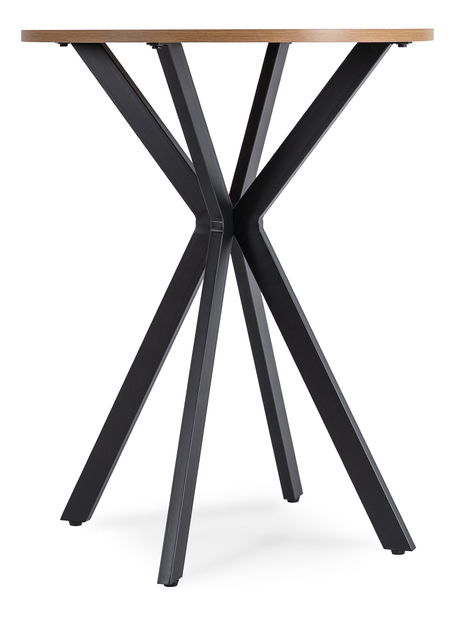 Jídelní stůl Loren 60 (dub zlatý + černá) (pro 4 osoby)