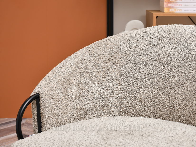 Křeslo Carma F (tmavobéžová + černá)