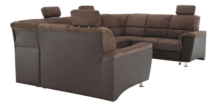 Rohová sedací souprava U Stan velká (hnědá) (P)