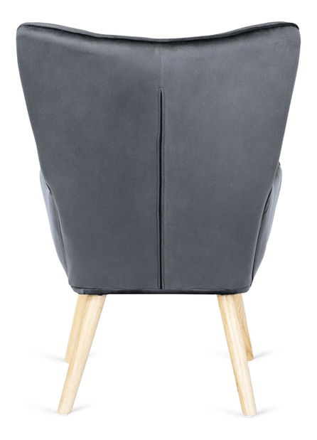 Křeslo s podnožkou Lombardi (šedá)