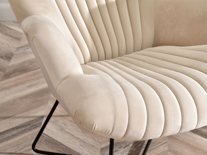 Relaxační křeslo Nuttshell (béžová + černá)