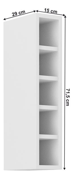 Horní kuchyňský regál Lesana 1 (bílá) 15 G-72 OTW