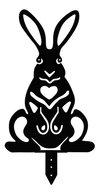 Dekorativní sada kovových doplňků do zahrady Rabit (černá) *výprodej