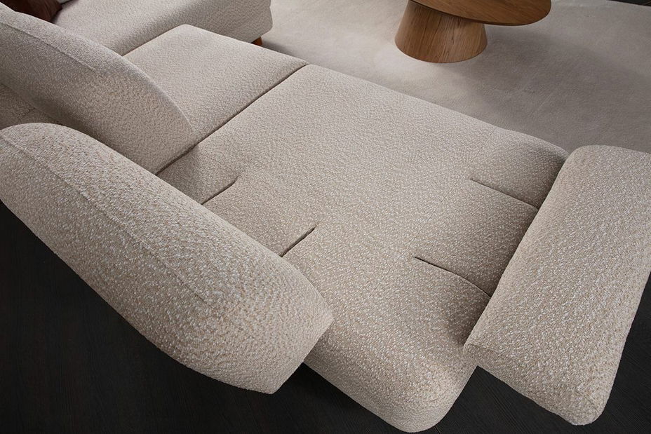 Rohová sedačka Nicel (ecru) (L)