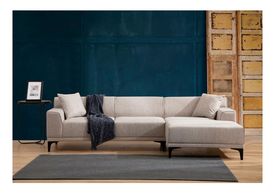 Rohová sedačka Petrafonzo (P) (bílá + černá)