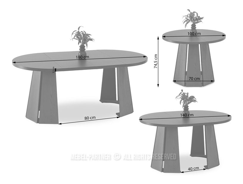 Jídelní stůl Subia (dub)