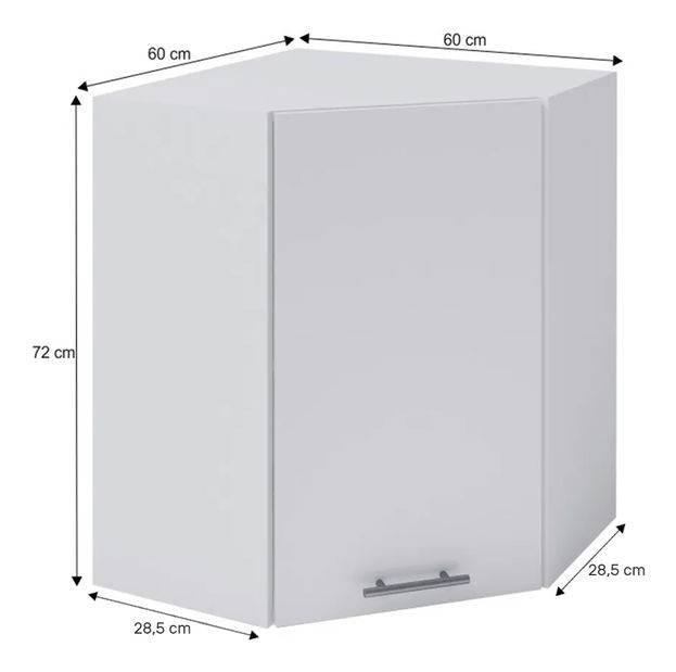 Horní kuchyňská skříňka, rohová Flor W-60M *bazar