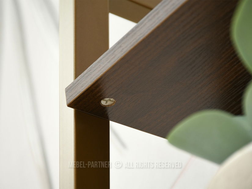 Regál Jeans (ořech + zlatá)