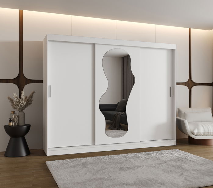 Šatní skříň 250 cm Ulta (bílá)