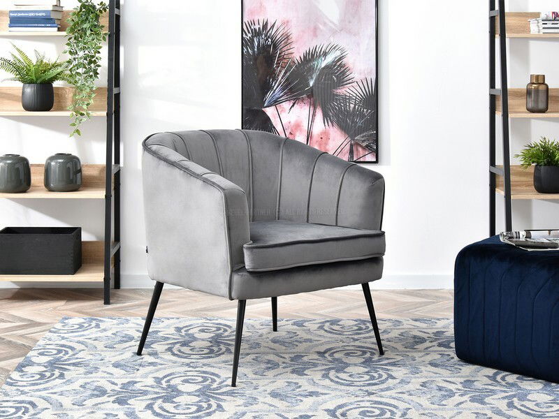 Křeslo Etimee F (šedá + černá)