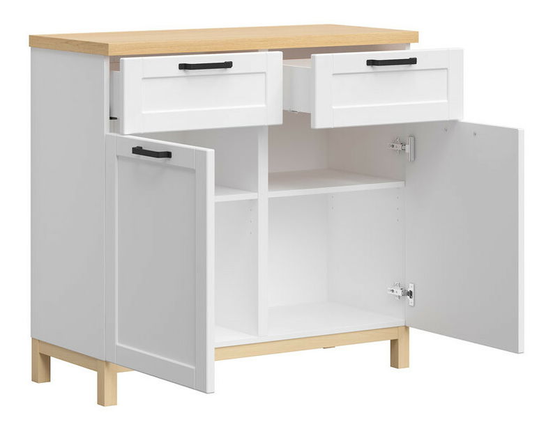 Komoda BRW Haga KOM2D2S (bílá)