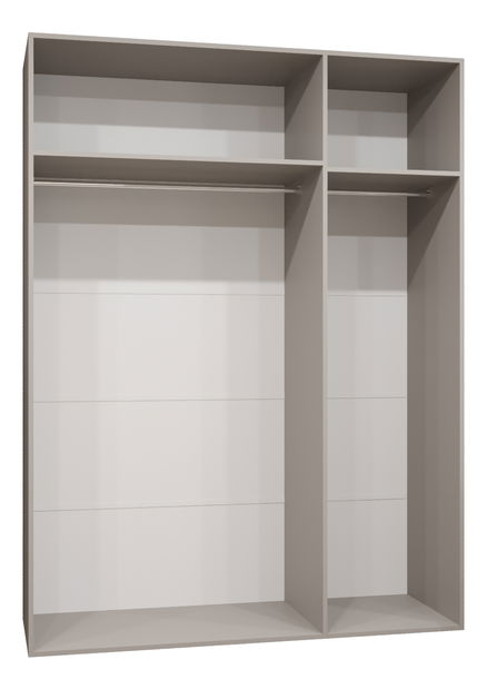 Šatní skříň 150 cm Mirabella 2 (kašmír + černá)