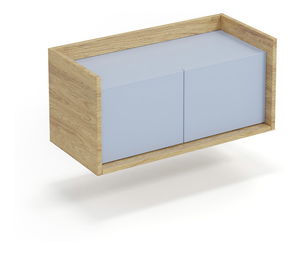 Skříňka Mozelle 2D2 (hikor + modrá)