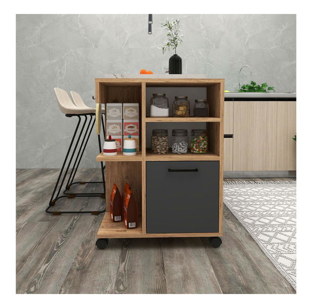 Koupelnová skříňka Rebooke (borovice atlantická + antracit)