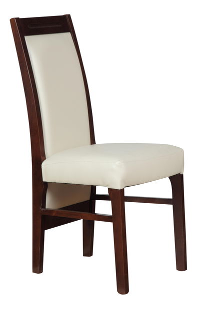 Jídelní židle Krona (krémová + ořech tmavý)