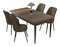 Jídelní set Nilla (ořech barokní + hnědá) (pro 4 osoby)