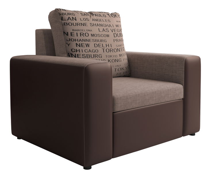 Křeslo Lavenda (světle hnědá + hnědá)