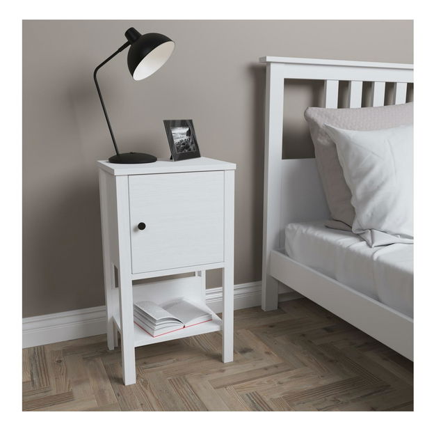 Noční stolek Franc 1 (bílé dřevo)
