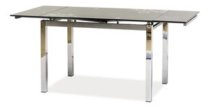 Rozkládací jídelní stůl 110-170 cm Gerardo (šedá + chromová) (pro 4 až 6 osob)