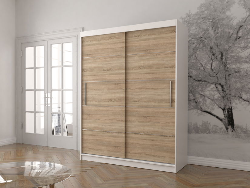 Šatní skříň Viola 06 (dub sonoma + bílá)