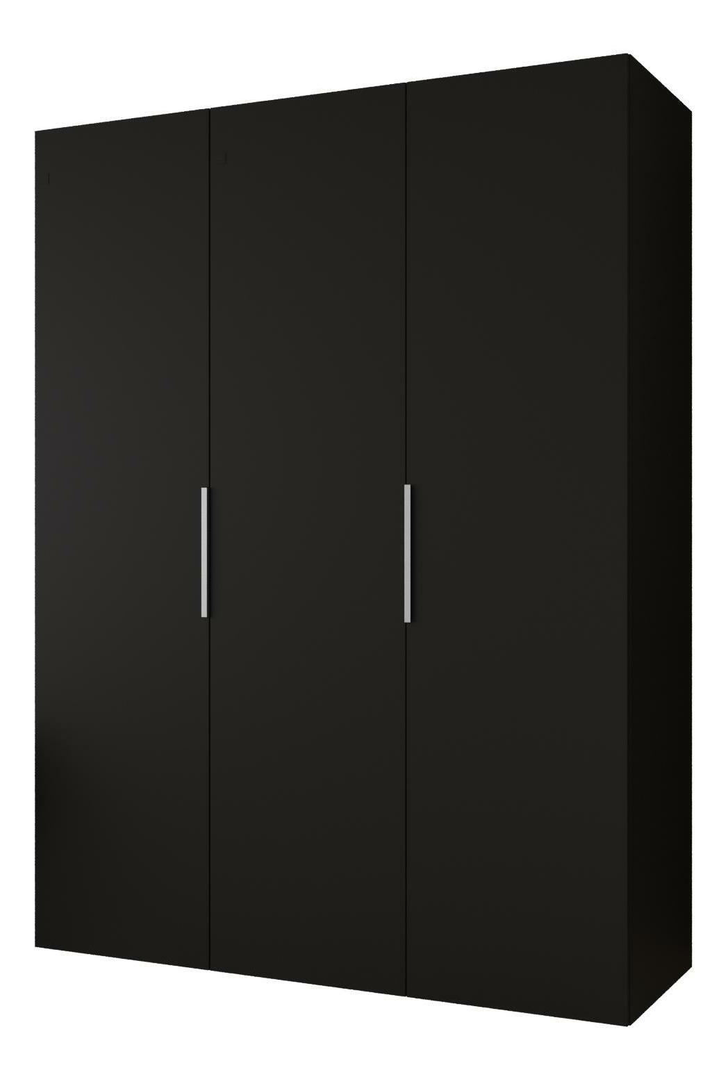 Šatní skříň 150 cm Mirabella 1 (černá + kašmír)