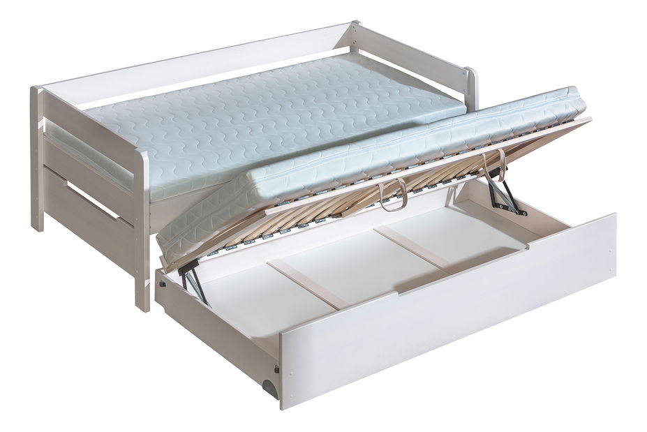 Rozkládací postel 90 cm Balos (s rošty a úl. prostorem)