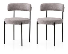 Set 2 ks. jídelních židlí Gindera (černá + šedá)