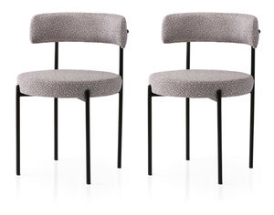 Set 2 ks. jídelních židlí Gindera (černá + šedá)