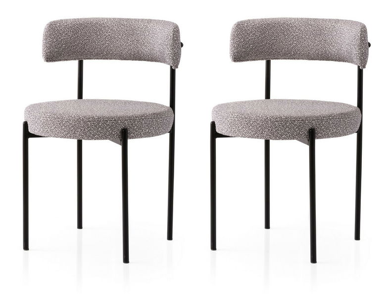 Set 2 ks. jídelních židlí Gindera (černá + šedá)
