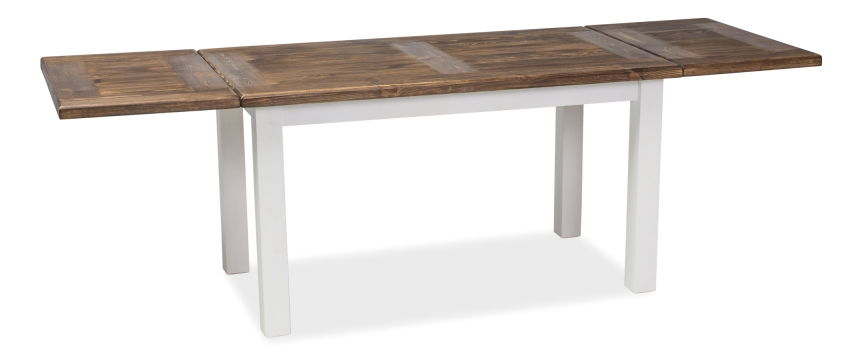 Rozkladací jídelní stůl Peter (pro 6 osob) (masiv) (bílá)