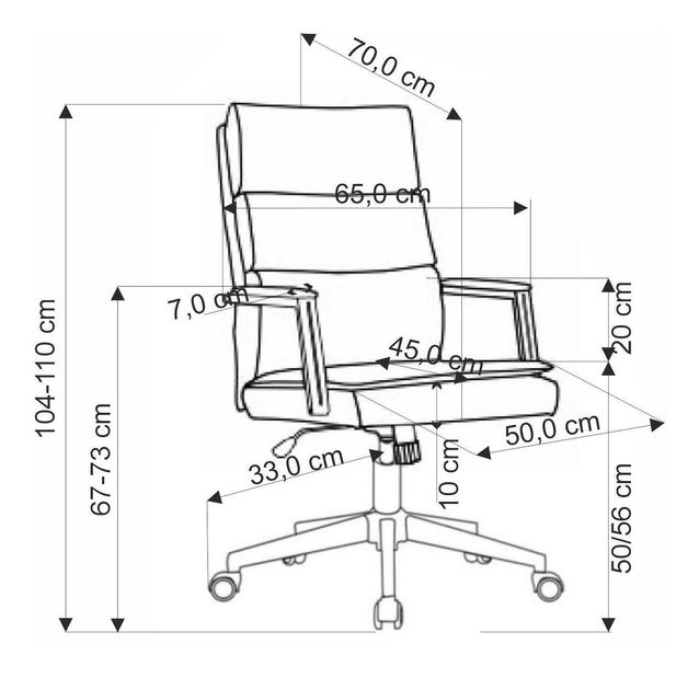 Kancelářské křeslo Adrianna (olivová)
