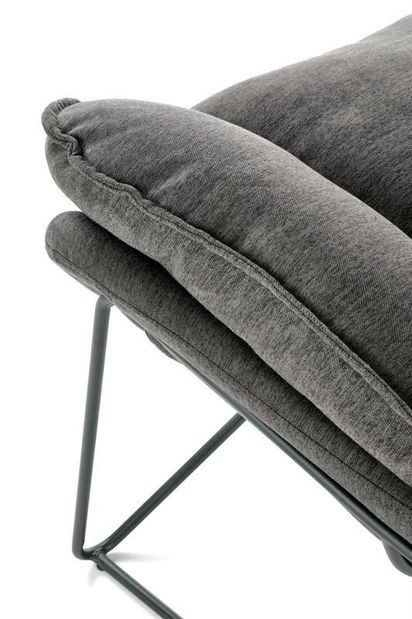 Relaxační křeslo Vicente (tmavě šedá + černá)