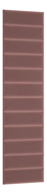 Set 12 čalouněných panelů Quadra 50x240 cm (růžová)