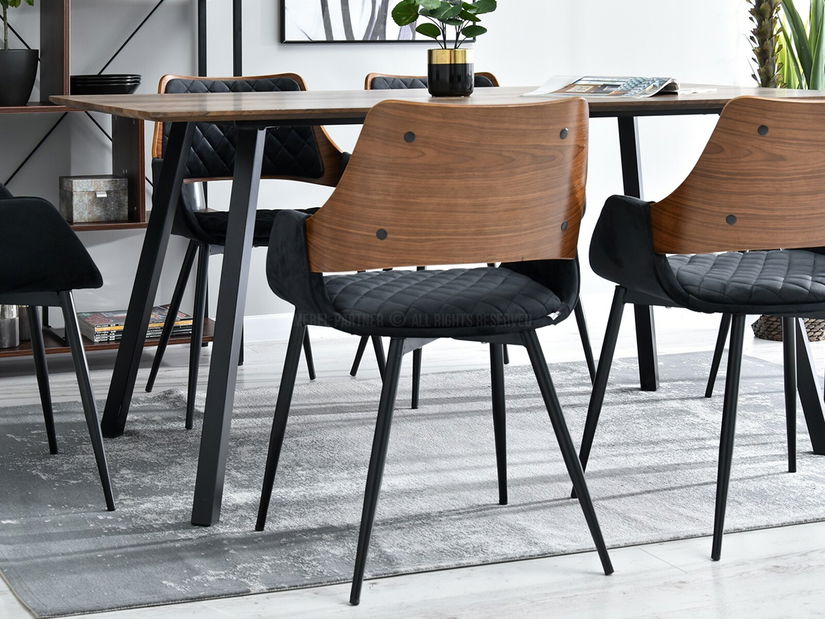 Židle Morgana (ořech tmavý + černá)