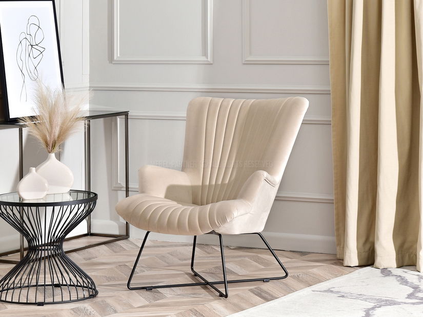 Relaxační křeslo Nuttshell (béžová + černá)