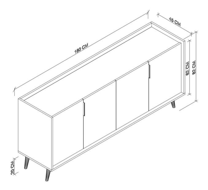  Konzolový stolek Kadasi (bílá + pemza)