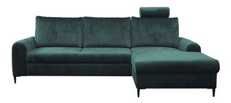 Rohová sedací souprava Oasia (tmavě zelená)
