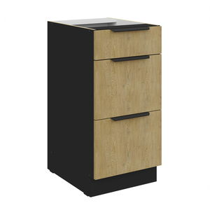 Dolní kuchyňská skříňka Carminia 40 D 3S BB PREMIUM BOX (dub cremona + černá)