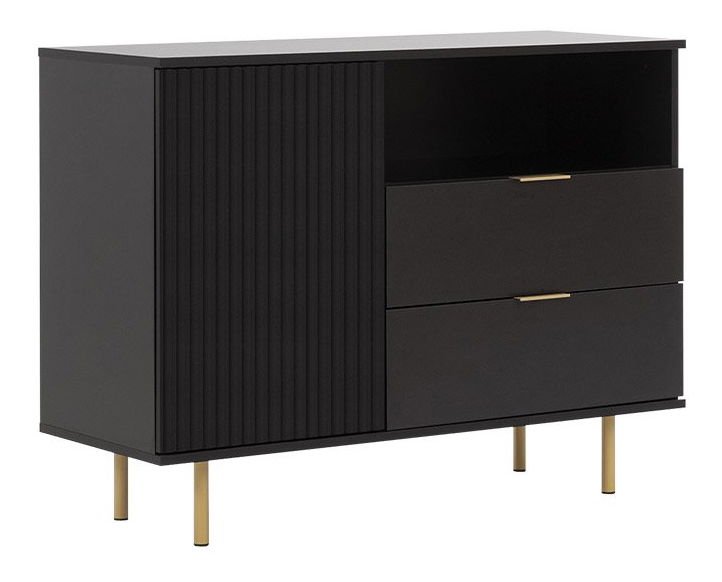 Komoda Newelon K1D2SZ NW01 (černá + zlatá)