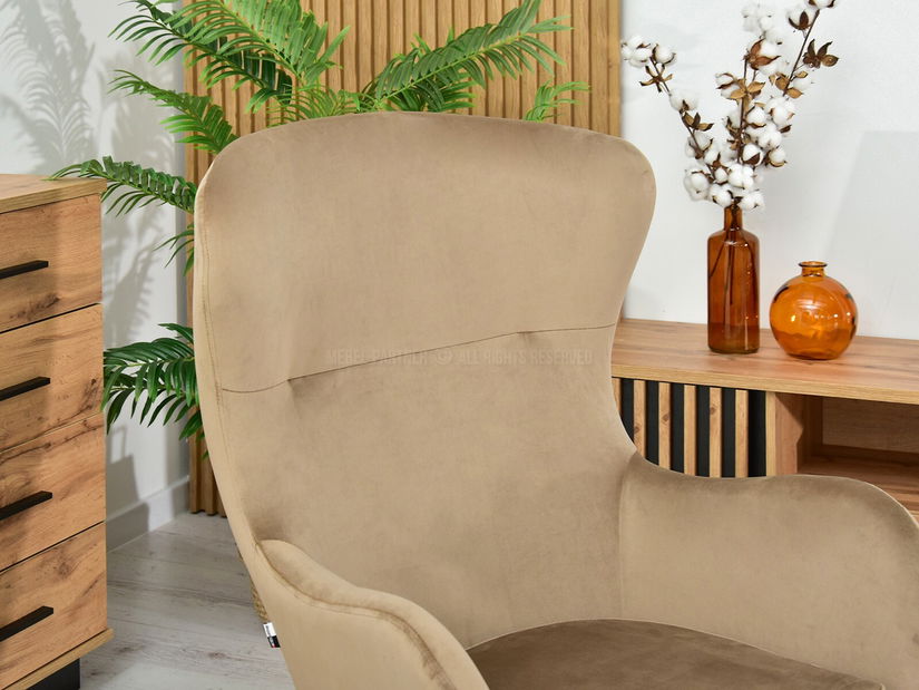 Křeslo Léto (béžová + buk)