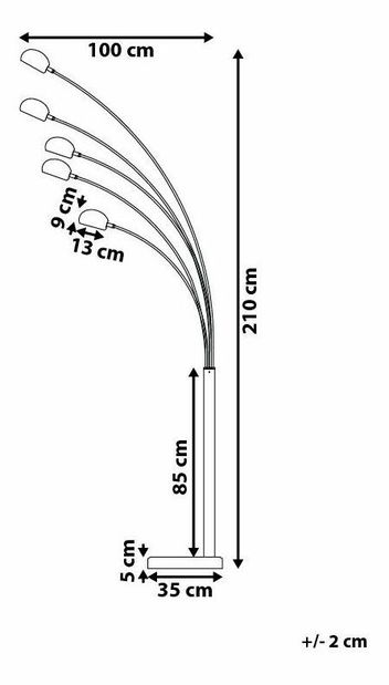 Stojanové svítidlo Fiditi (stříbrná)