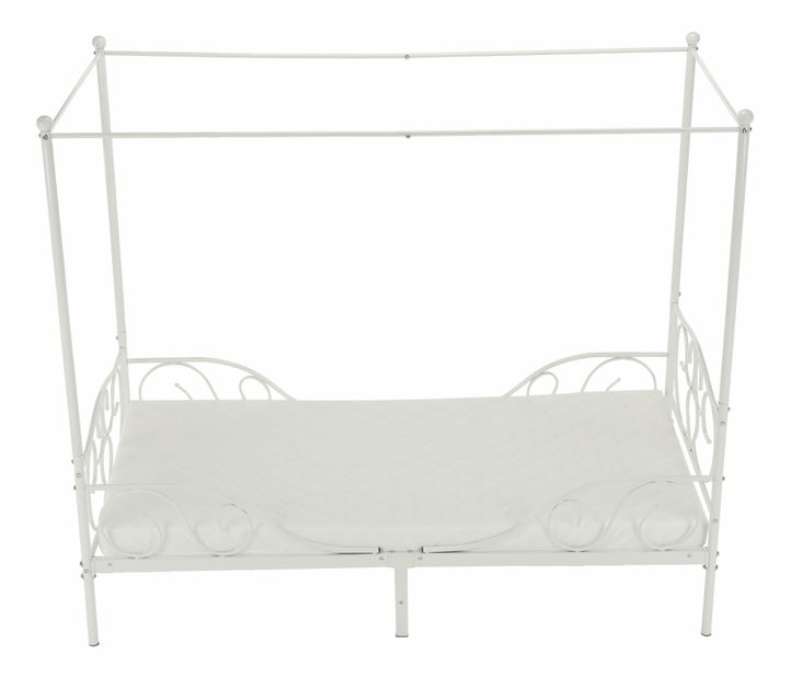 Jednolůžková postel 90 cm Anabella (bílá) (s roštem)