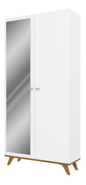 Šatní skříň Talbergia TN05 (bílá + bílá + dub craft zlatý) *bazar