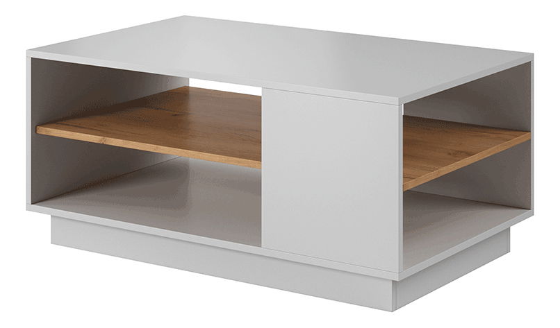 Konferenční stolek Trelop (bílá + dub craft zlatý)