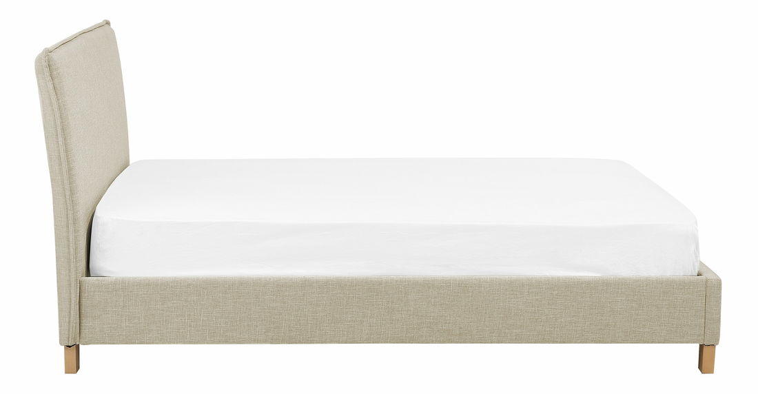 Manželská postel 160 cm SANCHEZ (s roštem) (béžová)