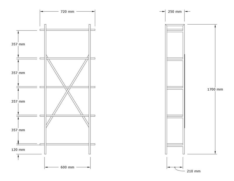 Regál Kid (ořech + černá)