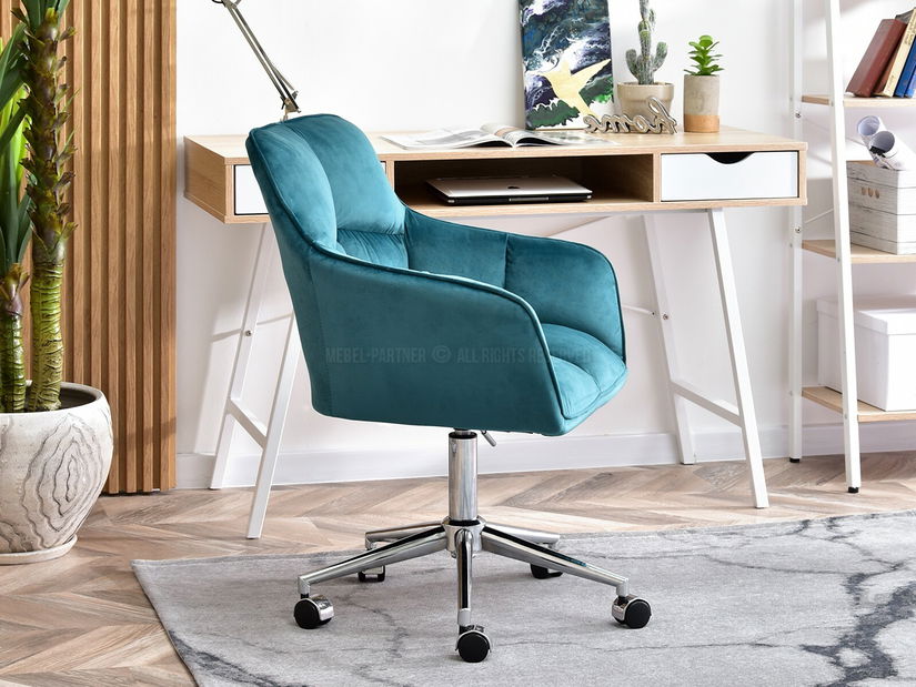 Křeslo Island (tyrkysová + zlatá)