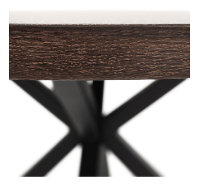 Jídelní stůl Marica (tmavě hnědá + černá)