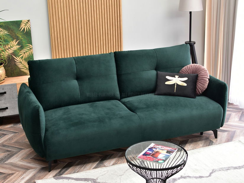 Pohovka dvousedačka Lasciare (zelená + černá)